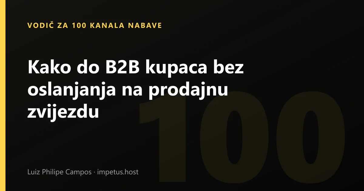 Kako do B2B kupaca bez oslanjanja na prodajnu zvijezdu