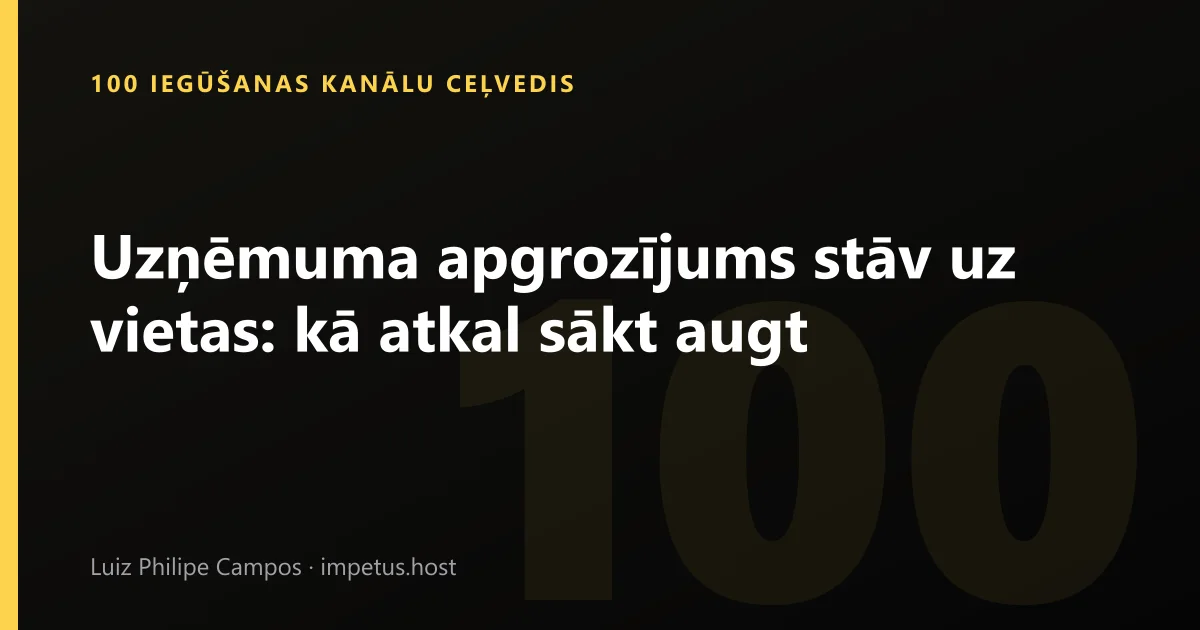 Uzņēmuma apgrozījums stāv uz vietas: kā atkal sākt augt