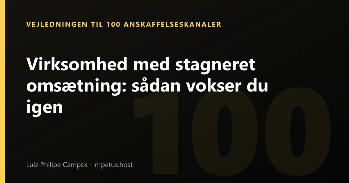 Virksomhed med stagneret omsætning: sådan vokser du igen