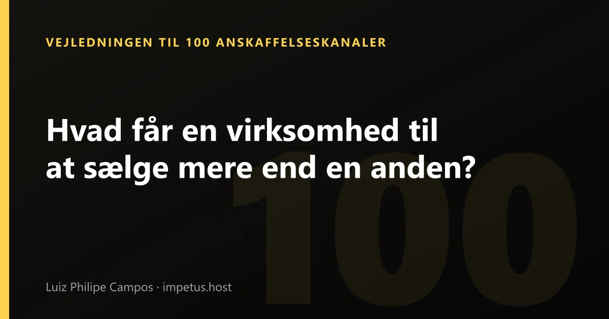 Hvad får en virksomhed til at sælge mere end en anden?