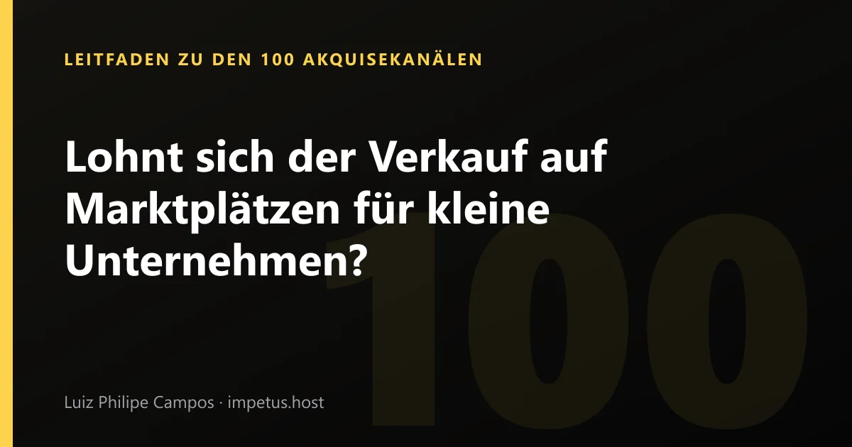Lohnt sich der Verkauf auf Marktplätzen für kleine Unternehmen?