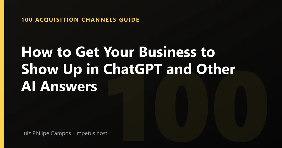 How to Get Your Business to Show Up in ChatGPT and Other AI Answers