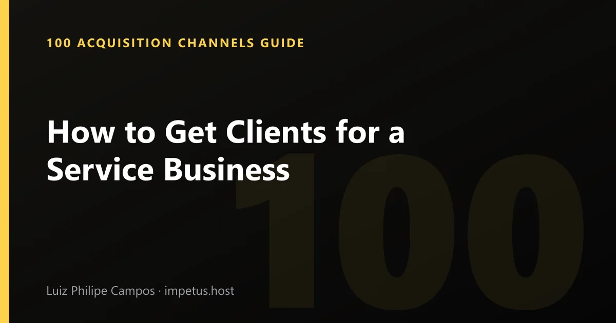 How to Get Clients for a Service Business