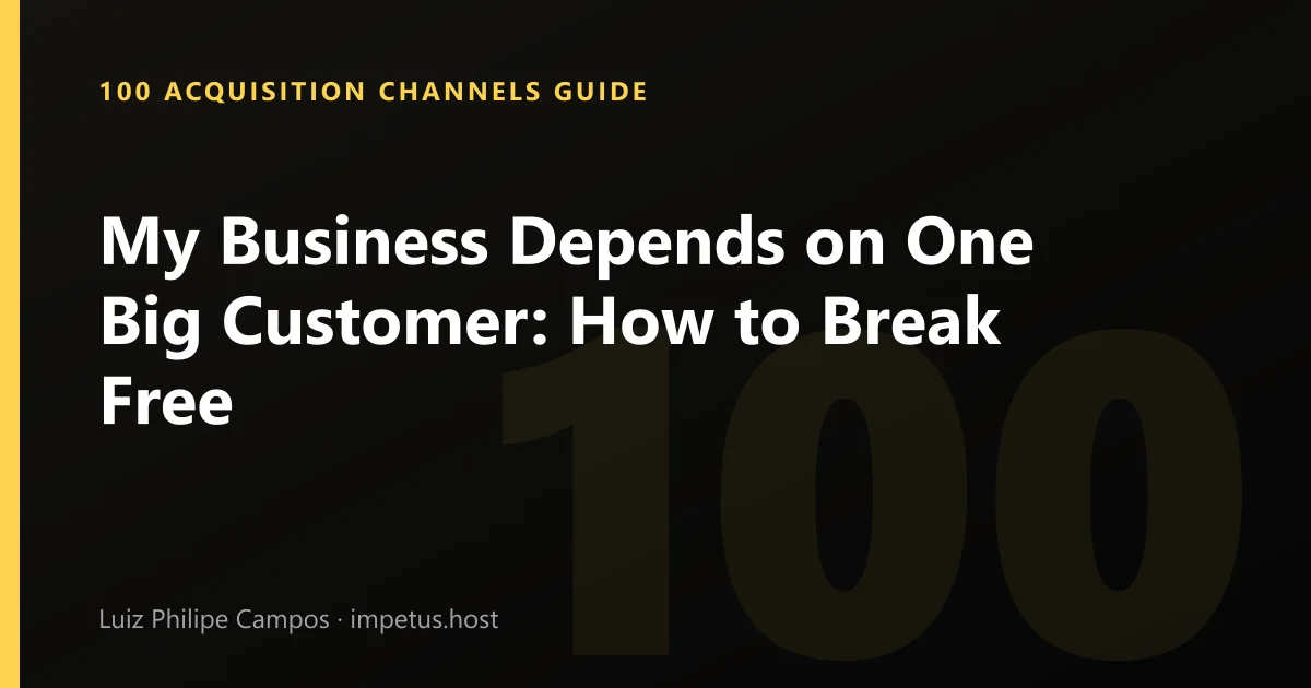My Business Depends on One Big Customer: How to Break Free