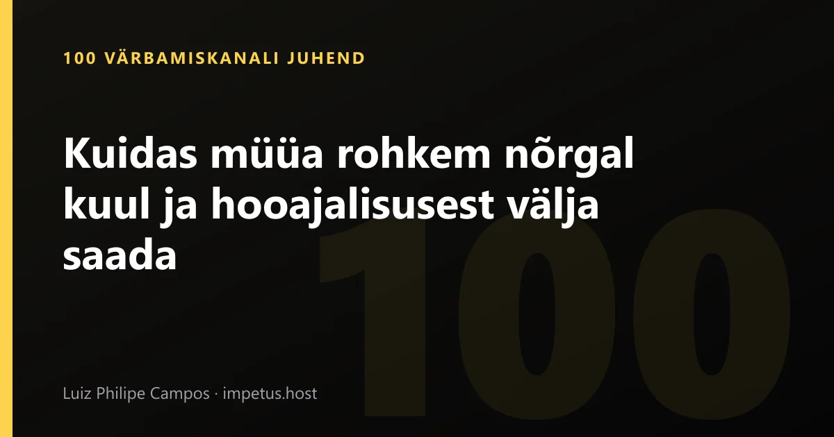 Kuidas müüa rohkem nõrgal kuul ja hooajalisusest välja saada