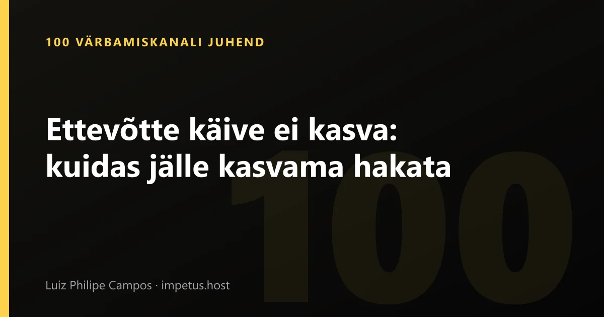 Ettevõtte käive ei kasva: kuidas jälle kasvama hakata