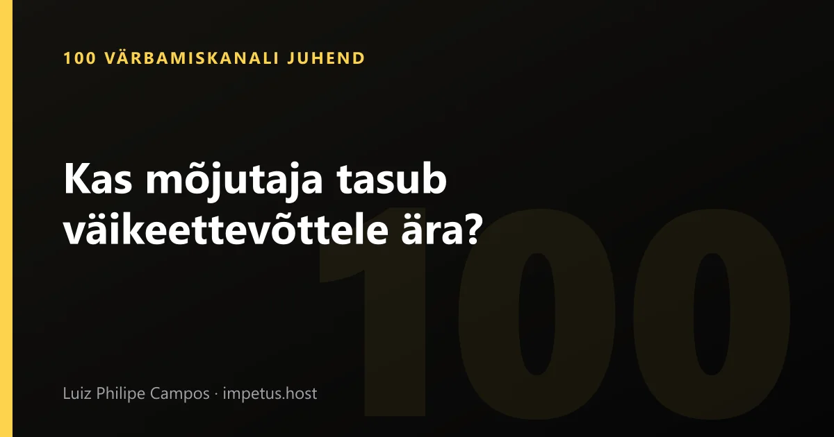 Kas mõjutaja tasub väikeettevõttele ära?