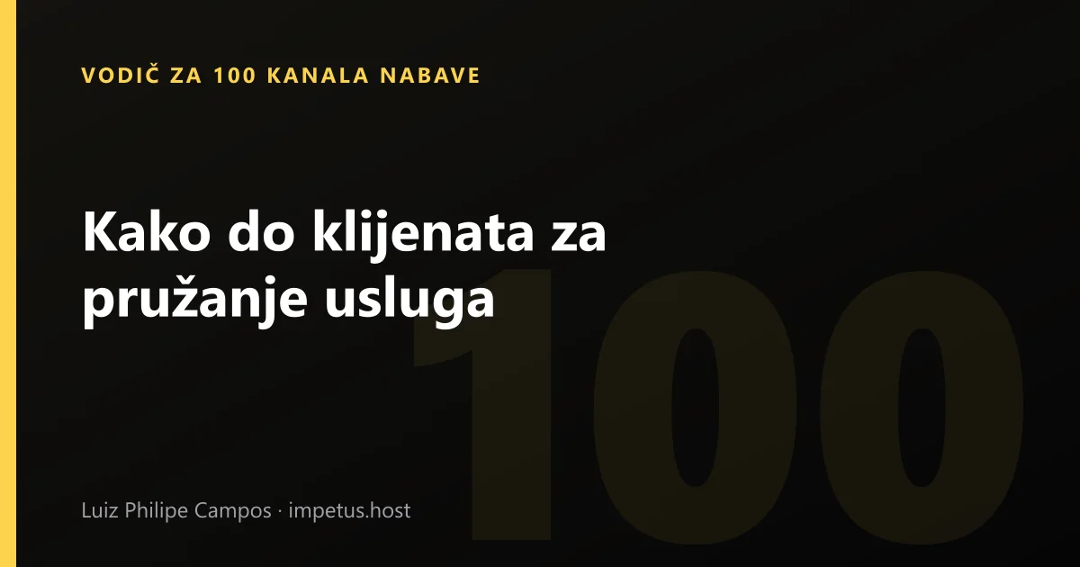 Kako do klijenata za pružanje usluga