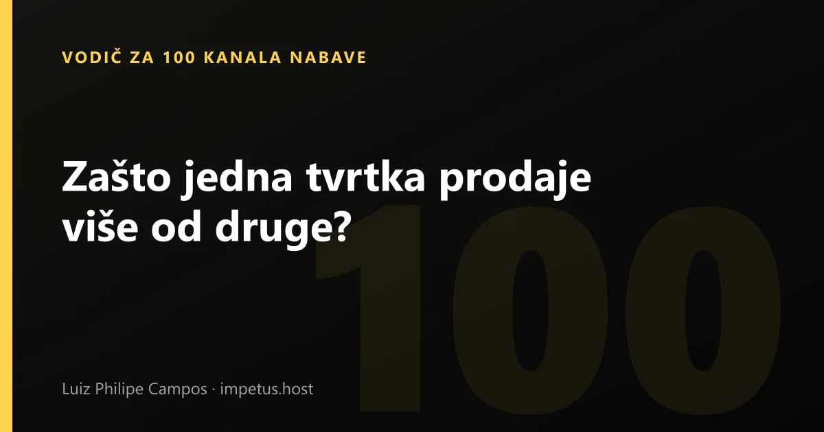 Zašto jedna tvrtka prodaje više od druge?