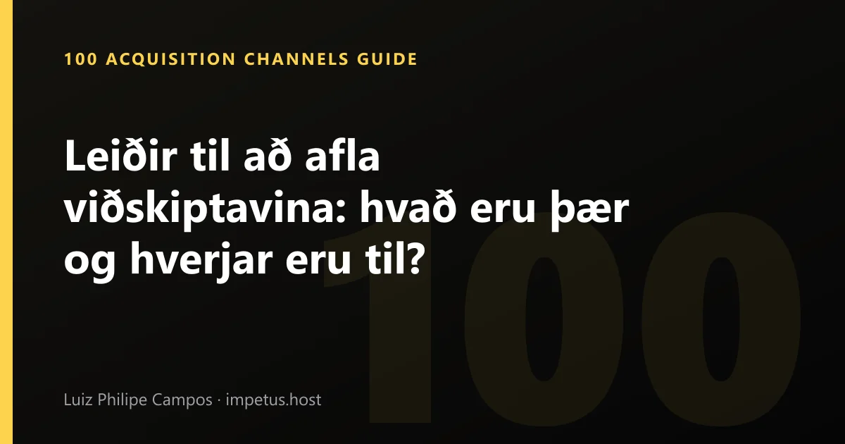 Leiðir til að afla viðskiptavina: hvað eru þær og hverjar eru til?