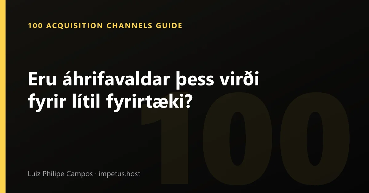 Eru áhrifavaldar þess virði fyrir lítil fyrirtæki?