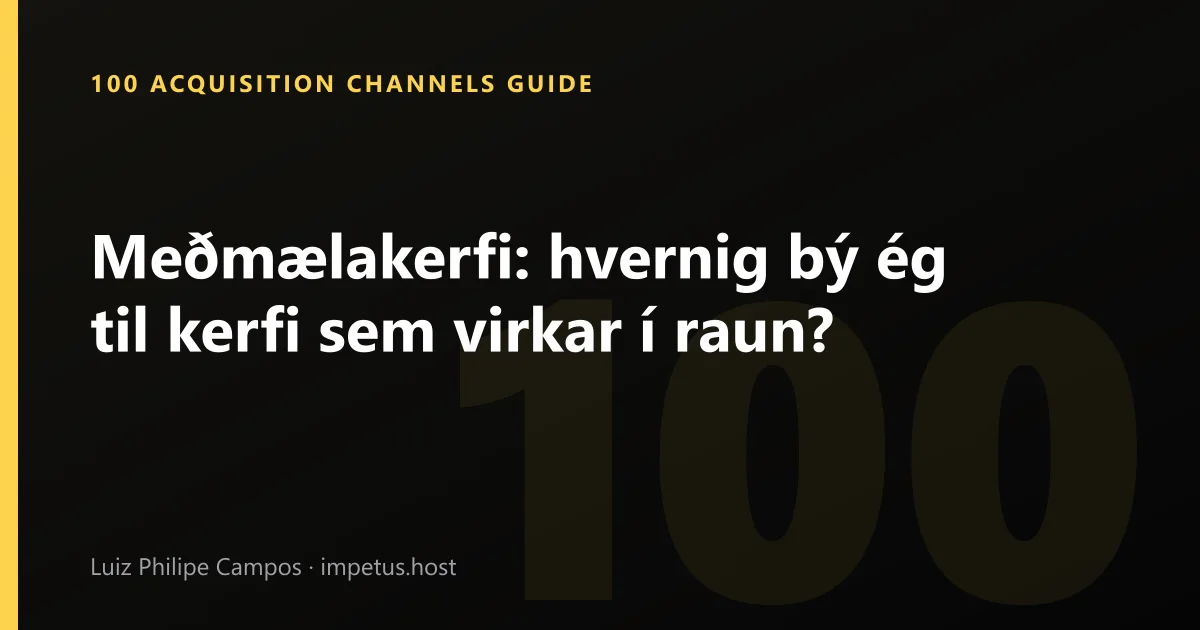 Meðmælakerfi: hvernig bý ég til kerfi sem virkar í raun?