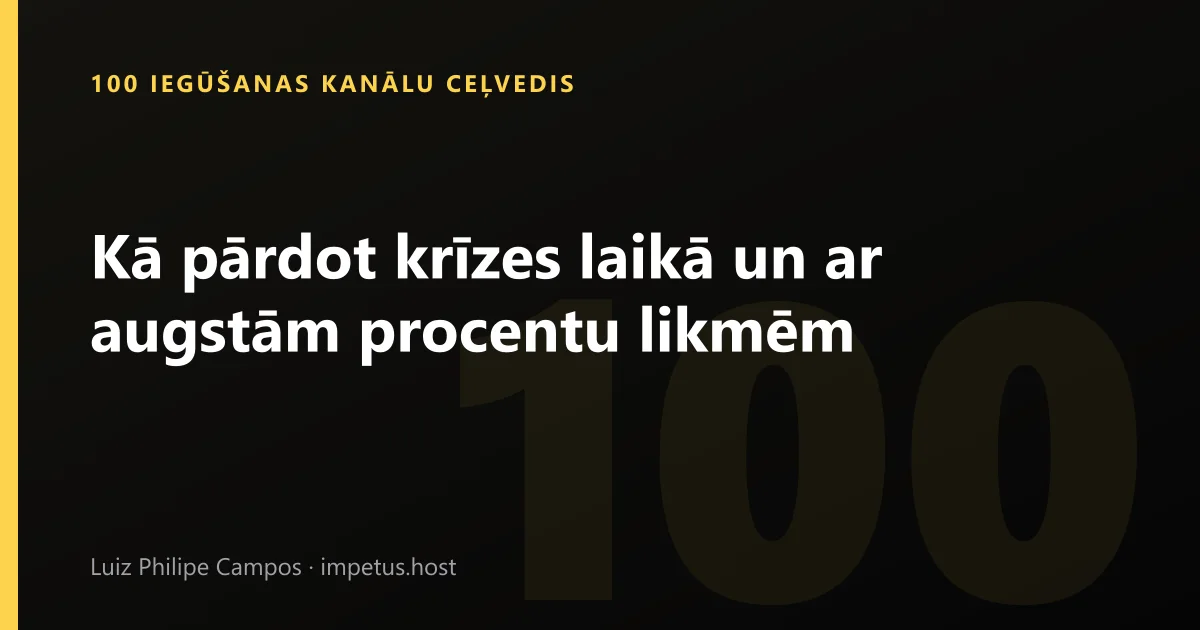 Kā pārdot krīzes laikā un ar augstām procentu likmēm