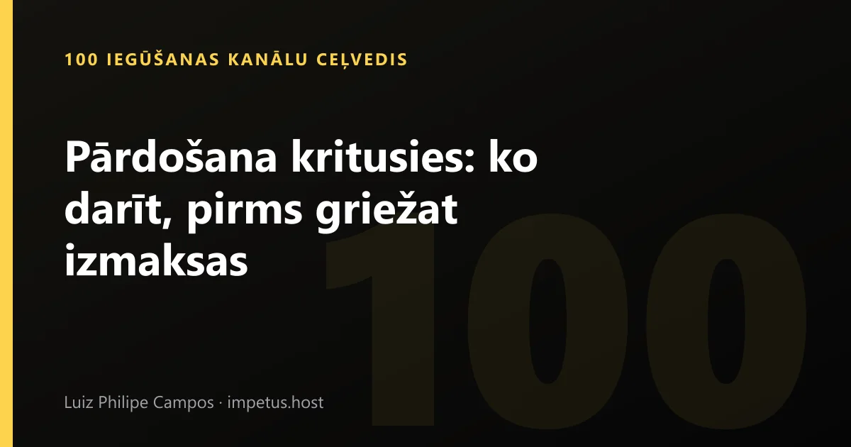 Pārdošana kritusies: ko darīt, pirms griežat izmaksas