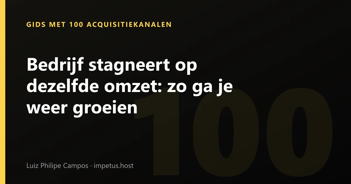 Bedrijf stagneert op dezelfde omzet: zo ga je weer groeien