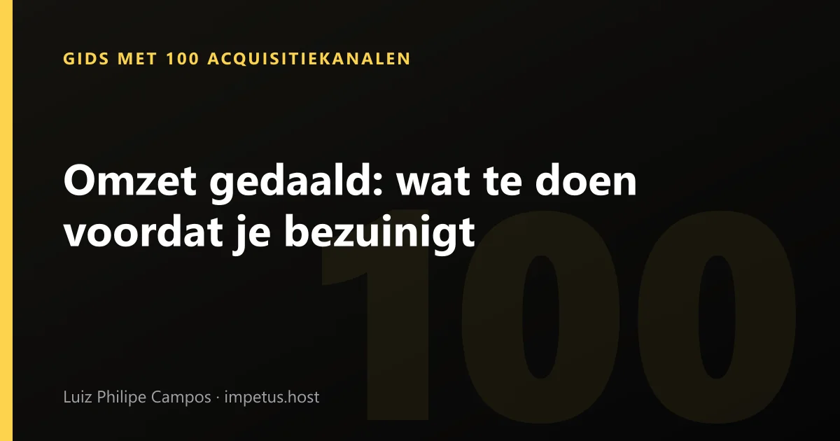 Omzet gedaald: wat te doen voordat je bezuinigt