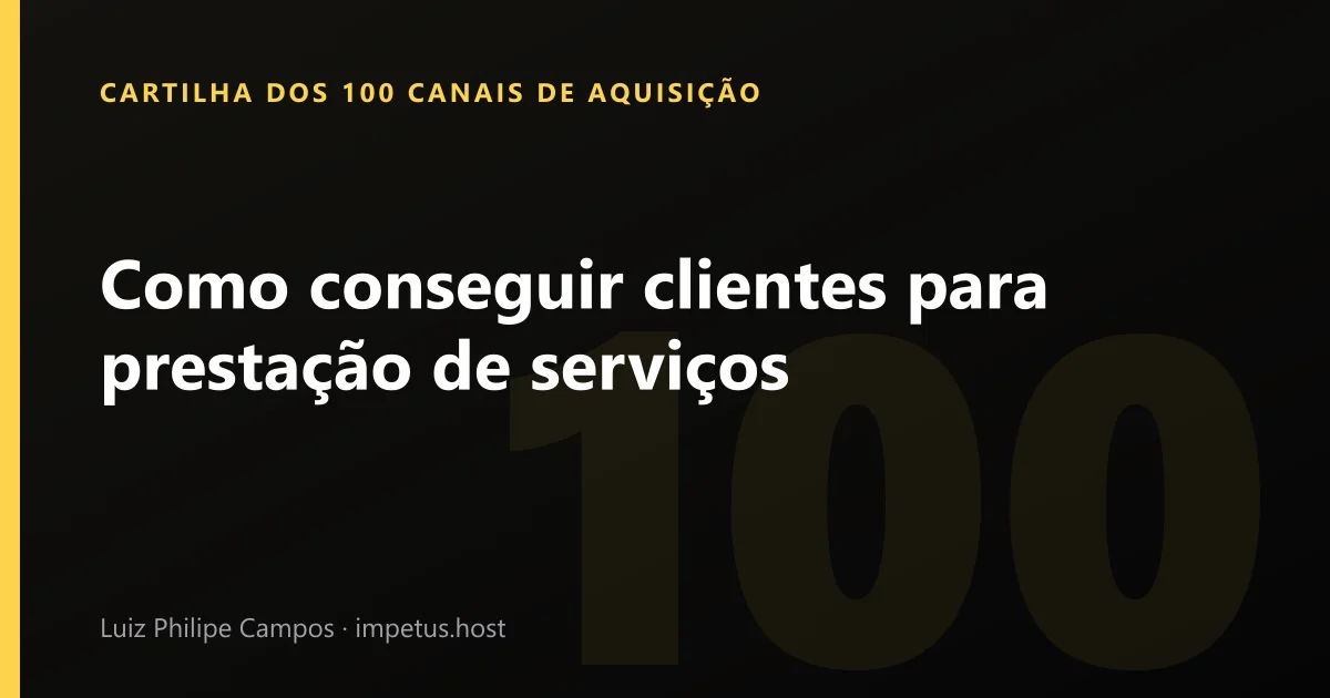 Como conseguir clientes para prestação de serviços