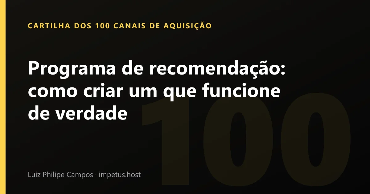Programa de recomendação: como criar um que funcione de verdade