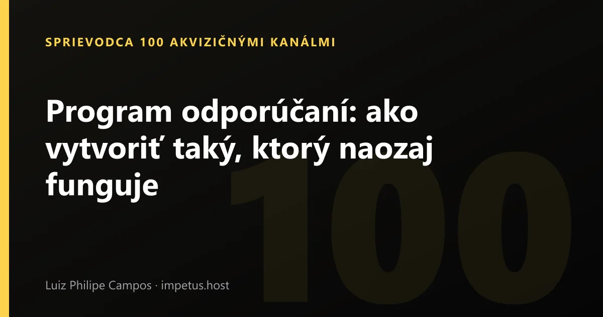 Program odporúčaní: ako vytvoriť taký, ktorý naozaj funguje