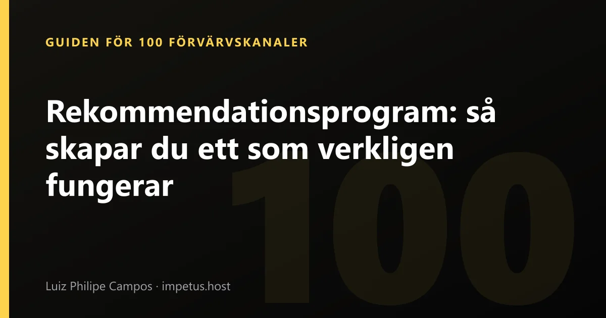 Rekommendationsprogram: så skapar du ett som verkligen fungerar
